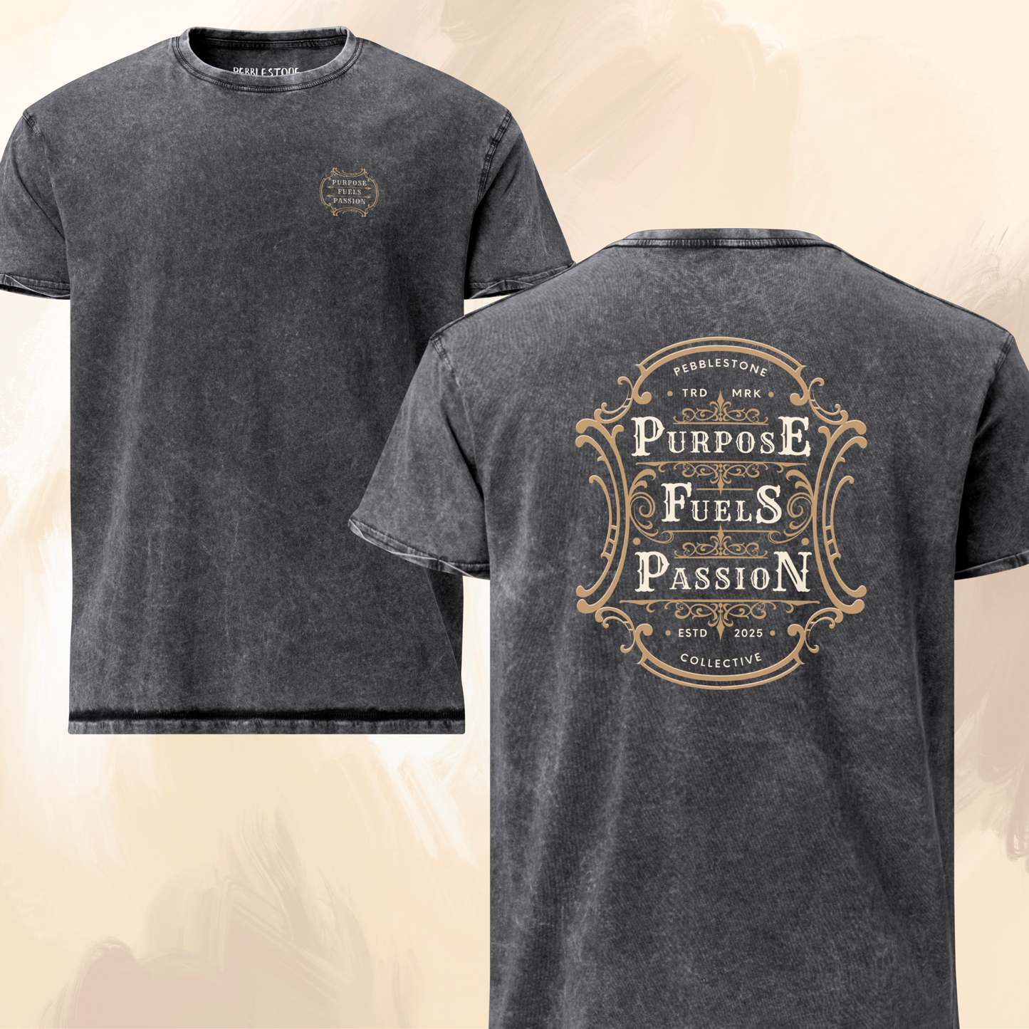 Purpose Fuels Passion - Pebblestone Collective Unisex Denim Tee